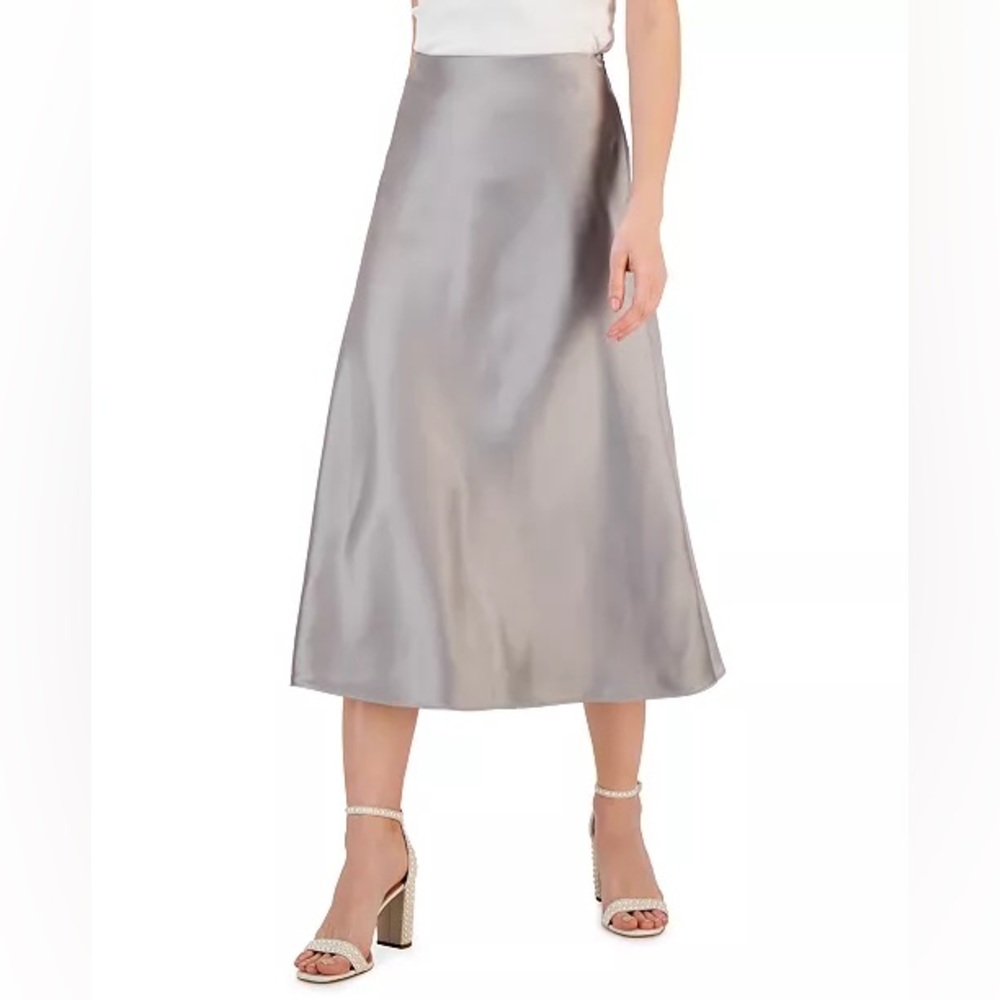 NWT Silver midi skirt
